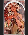Alphonse Maria Mucha Flower painting
