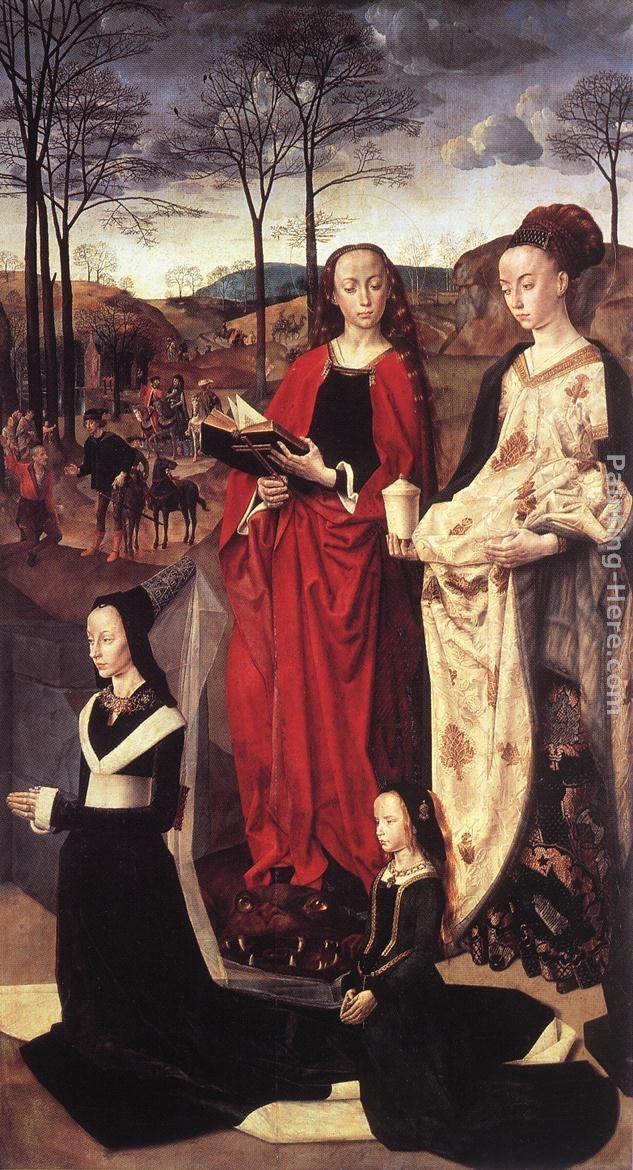Hugo van der Goes Sts. Margaret and Mary Magdalene with Maria Portinari ...